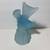 VINTAGE L.E. Smith frosted satin blue glass bird in flight figurine 5 thumbnail