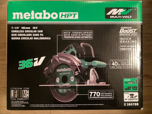 Metabo 7-1/4” 36V circular saw kit 1