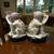 Wong Lee WL 1896 Porcelain Monkey Candle Holders Set of 2 Chinoiserie 2 thumbnail