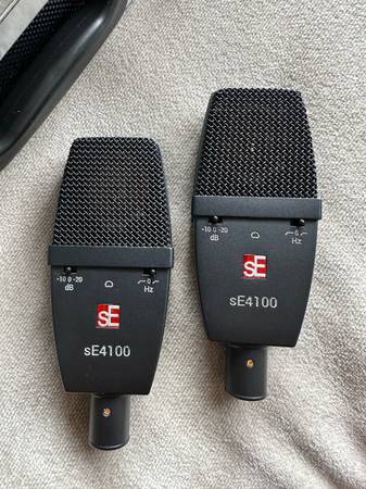 Micrófonos condensadores de diafragma grande sE4100, par estéreo emparejado, para estudio de grabación - $460 (Wasilla / Anchorage)63470285251971122