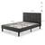 Zinus Lottie 43" Gray Upholstered Platform Queen Bed Frame 2 thumbnail