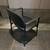 Fabric Stackable Chair with Armrests - Black 10 thumbnail