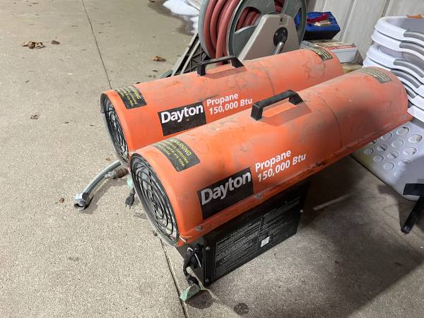Dayton 150,000BTU Propane Heaters 1