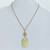 Natural Lemon Chrysoprase Gemstone And Cloisonne Pendant 3 thumbnail