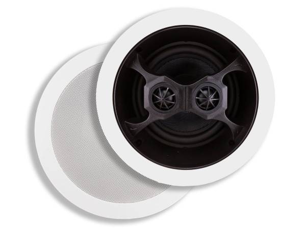 Monoprice Aria In-Ceiling Speakers, 6.5in Dual Input Stereo 2-Way 1