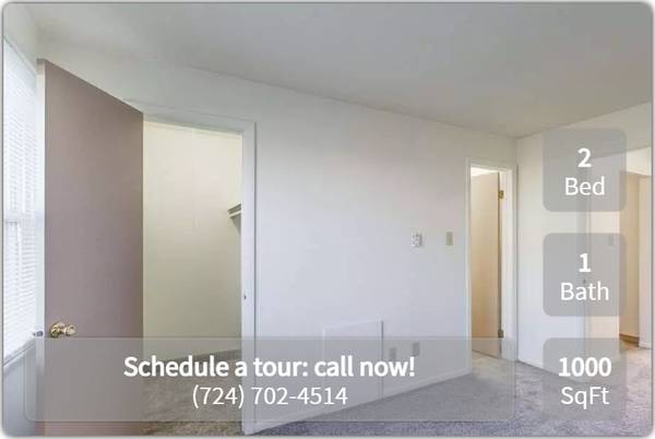 Comfort, convenience and unmatched amenities. 2 BR/1 BA, 1000 SqFt 1