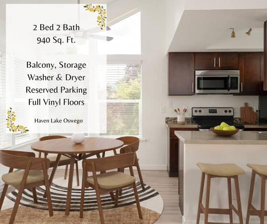 $1,924 / 2br - 940ft2 - Estilo, espacio y serenidad: casas de 2 habs., 2 baños, 940 pies cuadrados. (Lake Oswego - Lake Oswego High School & Lewis and Clark)63831396706177120