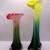 Murano Style Hand Blown Art Glass Jack in the Pulpit Calla Lily Vases 3 thumbnail