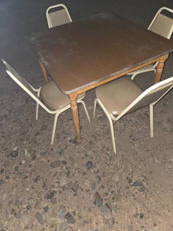 Nice table and stacking chairs 1