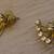 Gold Colored Pierced Earrings with Crystal Clip Ons 2 thumbnail