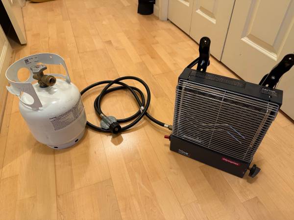 Olympian Wave 3 heater + propane tank 1
