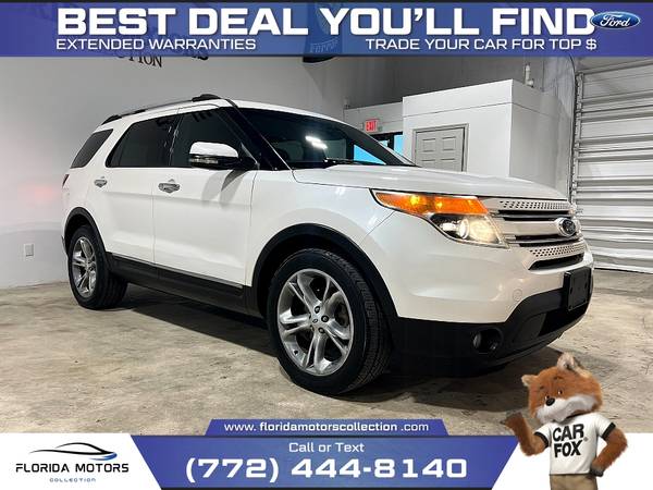 2013 Ford Explorer Limited $206/mes, pocos kilómetros con registros de servicio - $9,999 ($4 TU COCHE @ Florida Motors Collection)63470425129729121