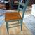 Shabby Chic Blue-Green Painted Wood Chair Carved Shell 5 thumbnail