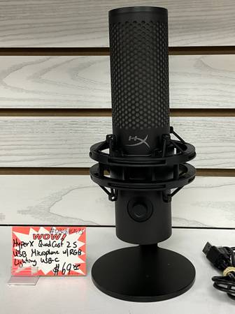 HyperX QuadCast 2 S USB Microphone W/ RGB Lighting USB-C 1