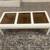White Solid Wood Coffee Table with Smoked Glass Inserts 3 thumbnail