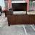 Queen Size Dark Walnut Captains Bed w/Large 3 Drawer Nightstand 1 thumbnail