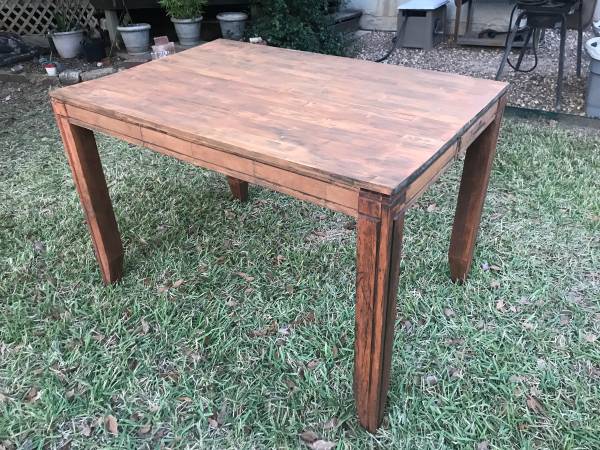 Tall Dining Table With Expandable Center Piece - Wooden 1