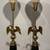 Vintage Solid Brass American Eagle Stiffel Lamps - Pair 7 thumbnail