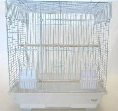 Penn-Plax Small Bird Starter Kit Square Style Bird Cage White 18"x14 (West Hartford)64026677762050121