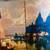 4 Piece Landscape Canvas Art Beautiful Colors Castle water 4 thumbnail