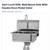 Commercial Restaurant Hands Free Knee Operated Hand Wash Sink 2 thumbnail