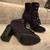 black suede boots, size 7.5 4 thumbnail
