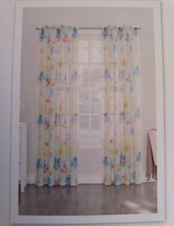 2 Summer Breeze Rod Pocket Panels No 918 Lichtenberg Crushed Voile She 1