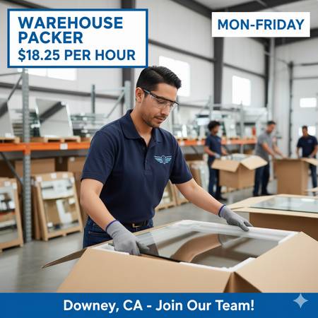 Full-Time Warehouse Packer in Downey ( $18.25/h) 1