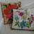 Needlepoint Pillow Covers 2 Handmade Throw Pillows Vtg Floral Pattern 9 thumbnail