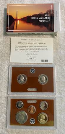 2021 - 7 Piece, Proof Coin Set, Original Mint Packing With COA 1