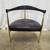 Atomic Era Brass and Black Vinyl Bow Back Vanity Chair 2 thumbnail