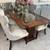 DINING ROOM TABLE BEAUTIFUL Rustic Solid Wood Table with glass top 5 thumbnail
