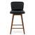 Set of 3 Article Sede Leather Swivel Counter Stools- Walnut & Black 8 thumbnail