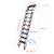 Black Folding Wall Mounted Loft Wall Ladder Stairs #022297 4 thumbnail