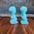 Vintage Fenton Baby Blue Satin Glass Kneeling Pair Praying Boy & Girl 2 thumbnail
