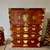 3 Piece Set - Butterfly Burl Wood and Gold Armoire Chest Dresser Set w Elmwood A 1 thumbnail