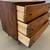 Vintage mid century modern walnut three drawer dresser 4 thumbnail