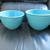 FIESTAWARE TURQUOISE MIXING BOWLS 1 thumbnail