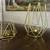 2 Gold Geometric Metal Tea light Candle Holders 5 thumbnail