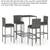 vidaXL - Garden Bar Set Grey..! 1 thumbnail