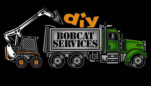 Bobcat bob cat skid no job too small material removal dump trailer 1