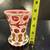 Vintage Bohemian Glass Vase White Cut To Red Cranberry Colored Hand Pa 8 thumbnail
