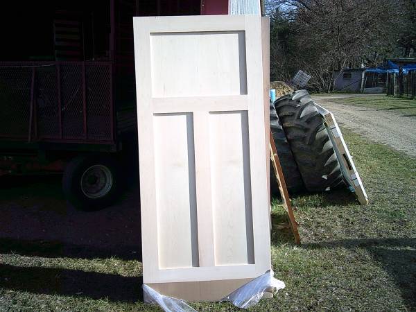 New 36" x 80" unfinished 3 panel door slab 1