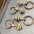 4 Antique Steel Bolted Hooks On Rings ! 3 thumbnail