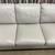 Stone grey leather sofa couch 5 thumbnail