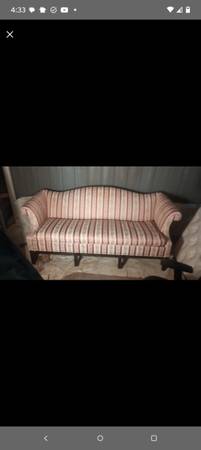 Sofa Couch striped 80 inch mod style.  C my other items 1