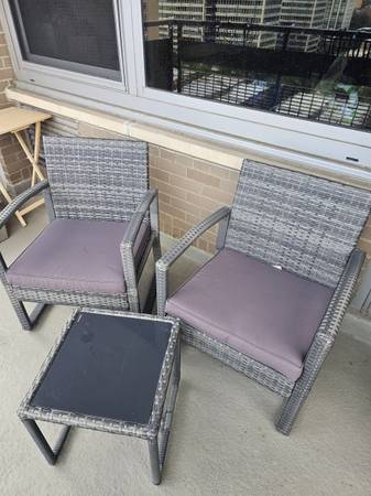 Patio chairs and table 1