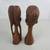 Vtg African Tribal Folkart Hand Carved Man & Woman Signed Wooden Busts 4 thumbnail