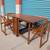 Vintage Mid Century Teak Drop-Leaf Dining Table with 4 Folding Chairs 8 thumbnail