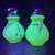 1800’s Glowing Custard Glass Salt & Pepper Shakers 6 thumbnail
